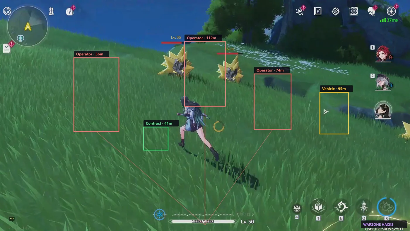 ESP echo and enemy boxes in Wuthering Waves